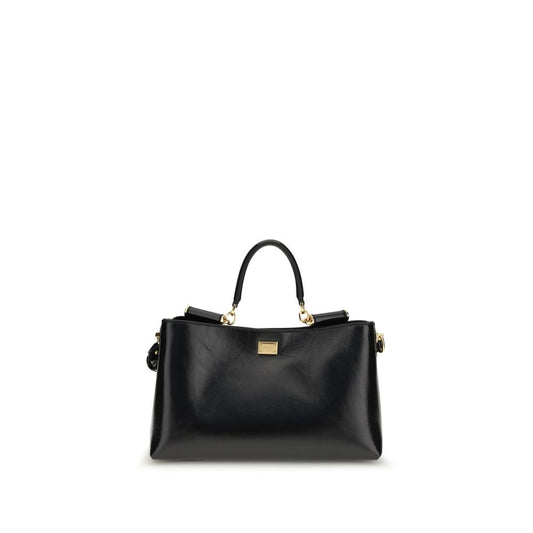 Dolce & Gabbana Black Calf Leather Bos Taurus Shoulder Bag