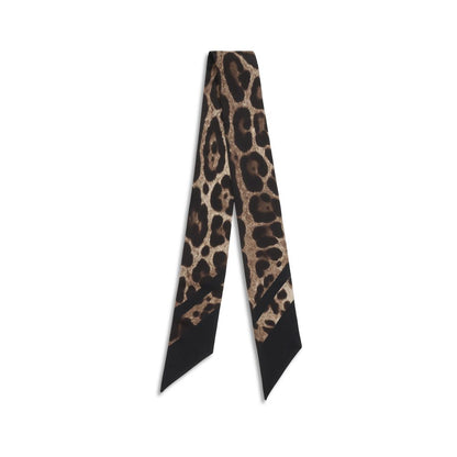 Dolce & Gabbana Brown Silk Scarf
