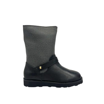 Borbonese Grey Leather Women Boot