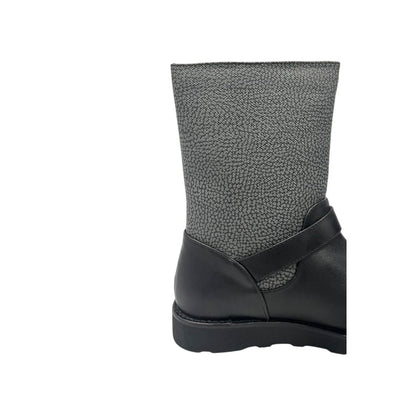 Borbonese Grey Leather Women Boot