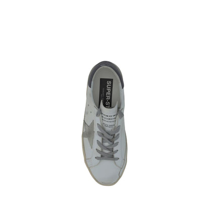 Golden Goose White Calf Leather Bos Taurus Low Top Sneakers