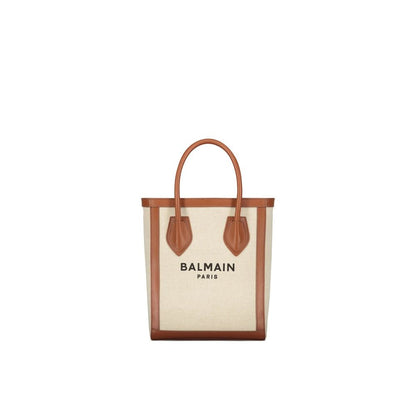 Balmain Brown Cotton Tote Bag