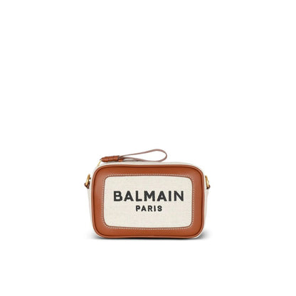 Balmain Brown Cotton Crossbody Bag