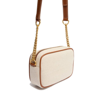 Balmain Brown Cotton Crossbody Bag