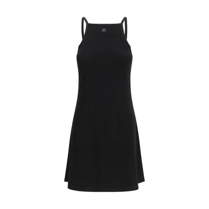 Courrèges Black Viscose Casual Dress
