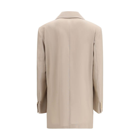 Max Mara Beige Fleece Wool Blazer