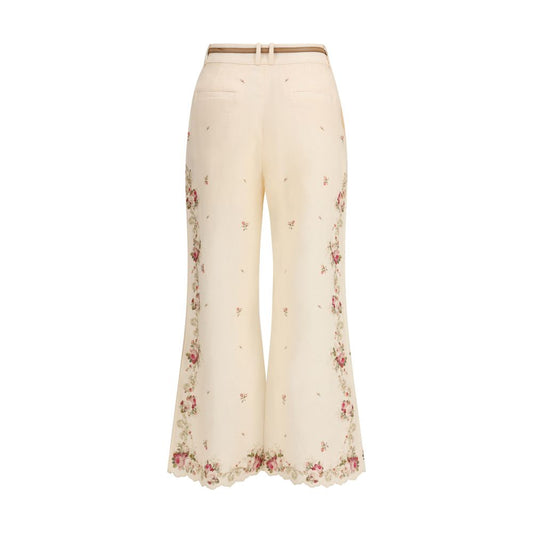Zimmermann Beige Cotton Flared Pants