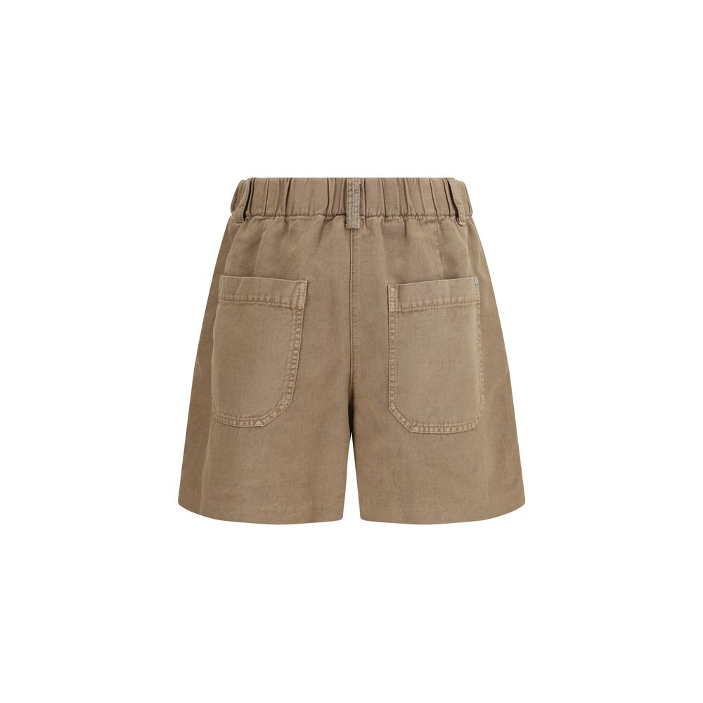 Brunello Cucinelli Beige Cotton Bermuda Shorts