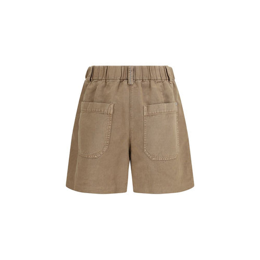 Brunello Cucinelli Beige Cotton Bermuda Shorts