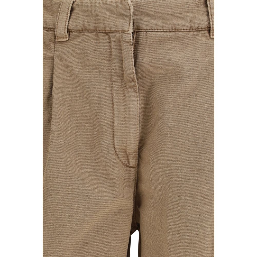 Brunello Cucinelli Beige Cotton Bermuda Shorts
