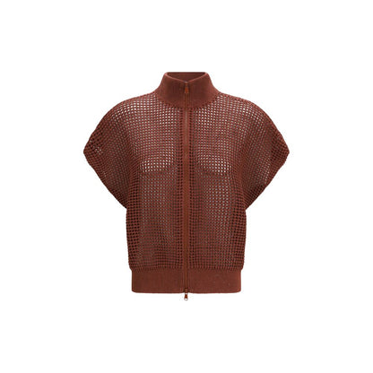 Brunello Cucinelli Bordeaux Cotton Sweatshirt