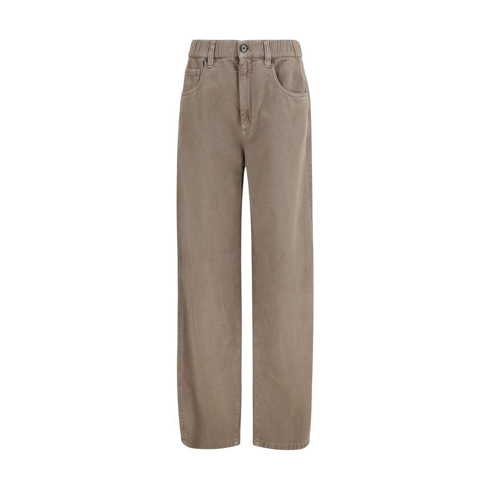 Brunello Cucinelli Beige Cotton Jeans Denim