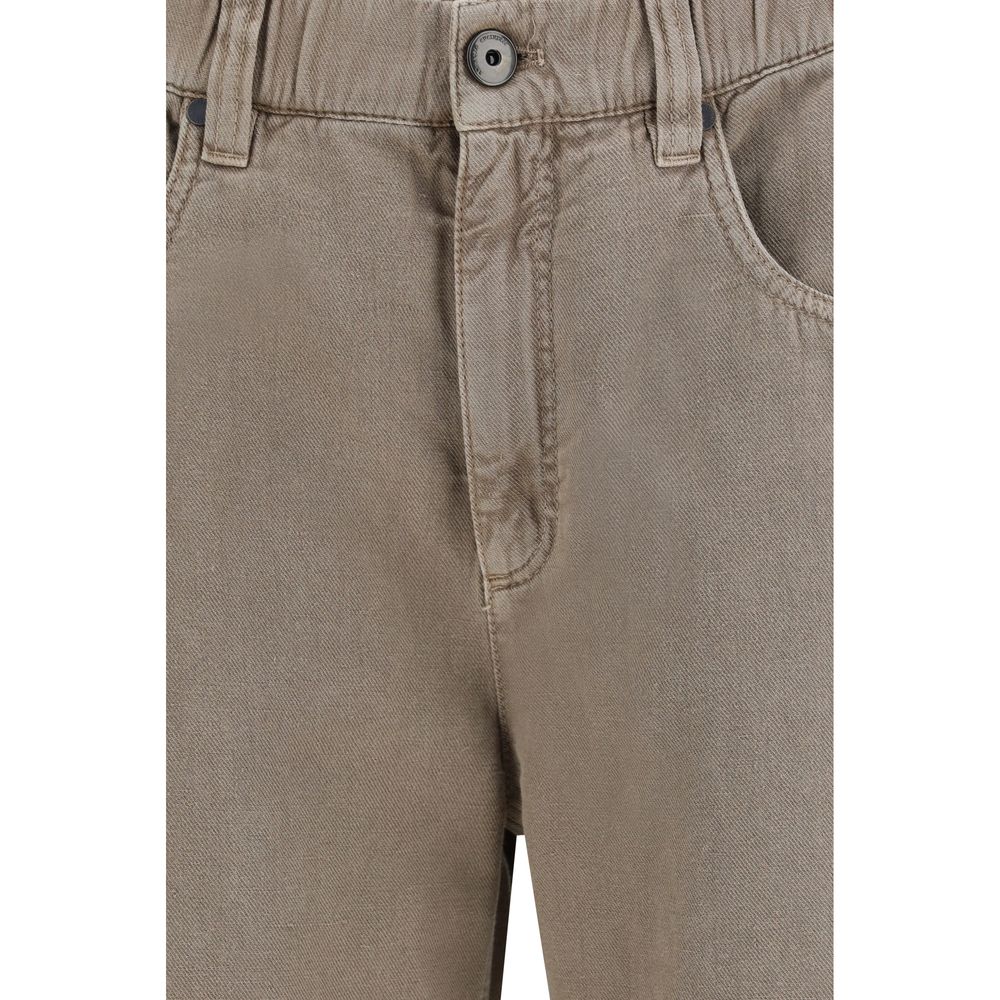 Brunello Cucinelli Beige Cotton Jeans Denim