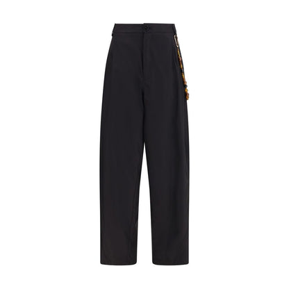 Darkpark Black Cotton Casual Pants
