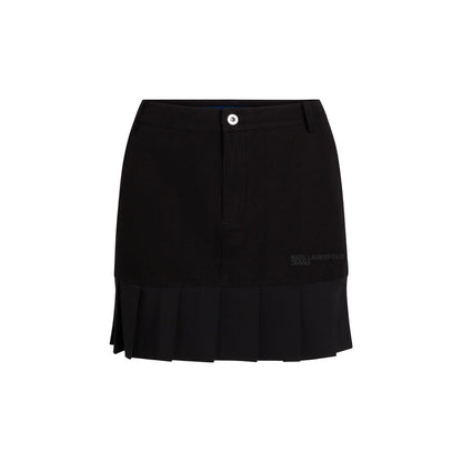 Karl Lagerfeld Black Cotton Mini Skirt