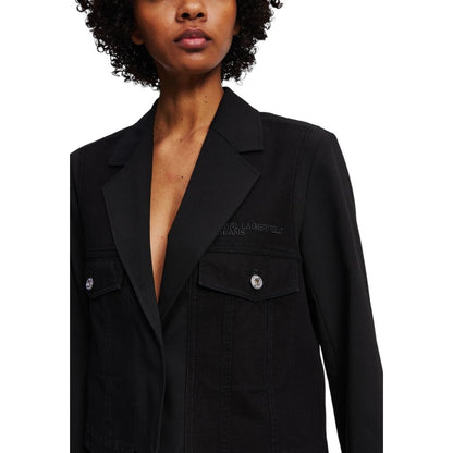 Karl Lagerfeld Black Polyester Blazer