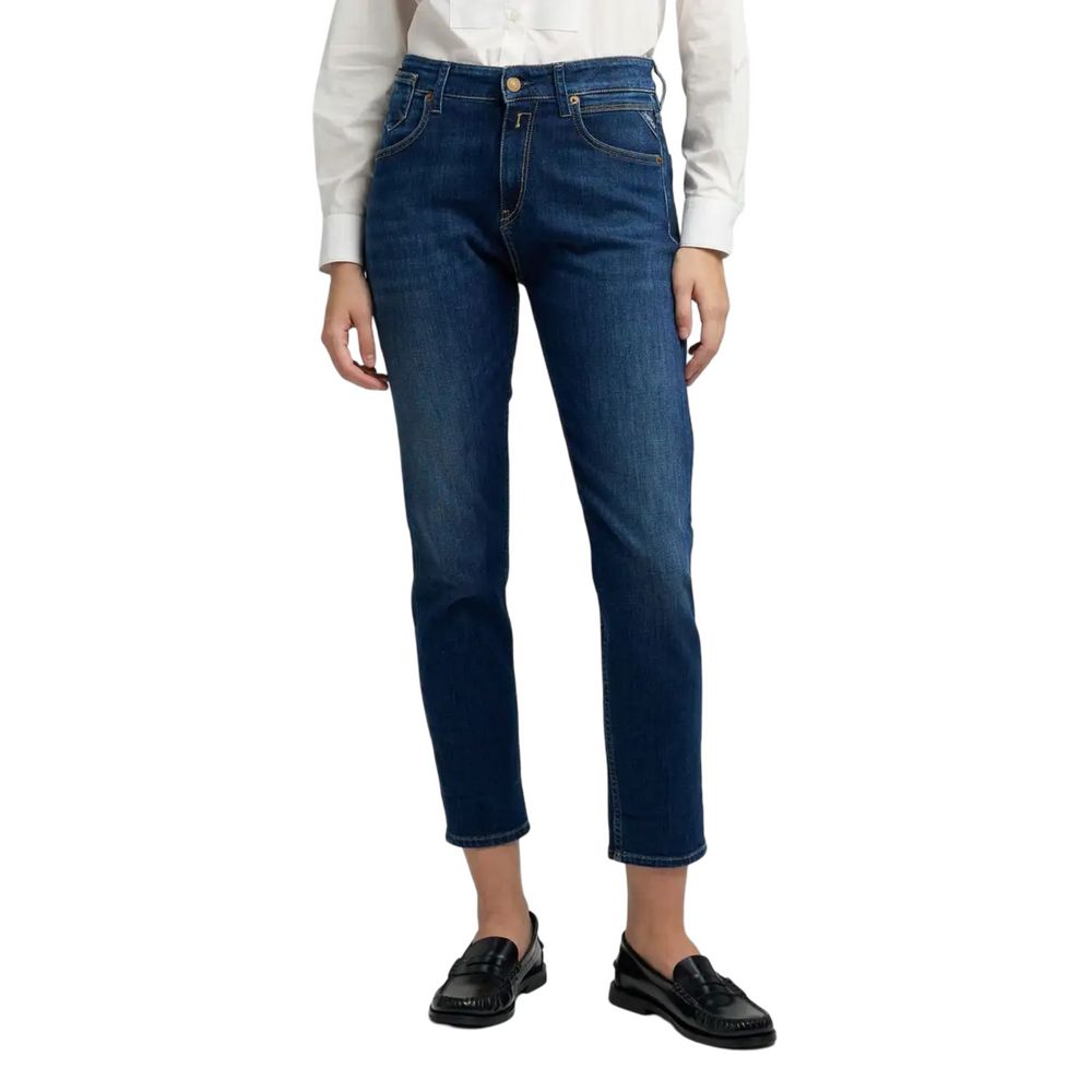Replay Blue Cotton Skinny Jeans