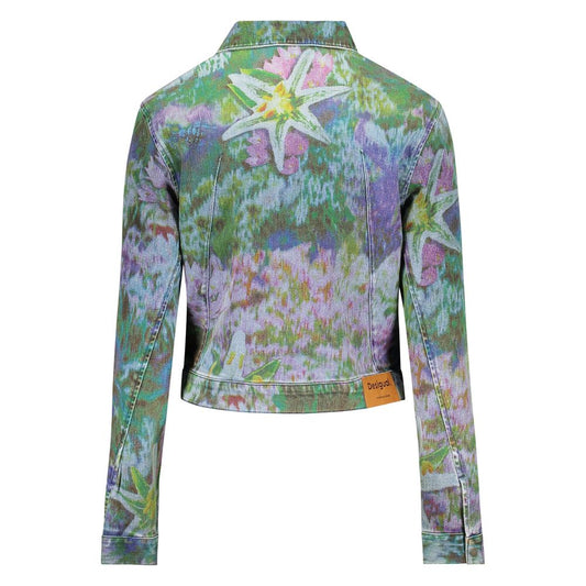 Desigual Blu Cotton Woman Jacket