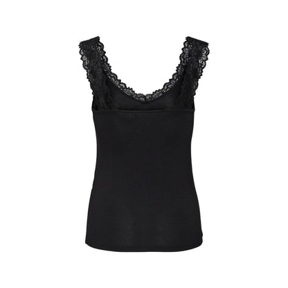 Vero Moda Black Viscose Tank Tops