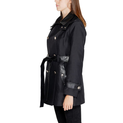 Morgan De Toi Black Polyester Trench Coat