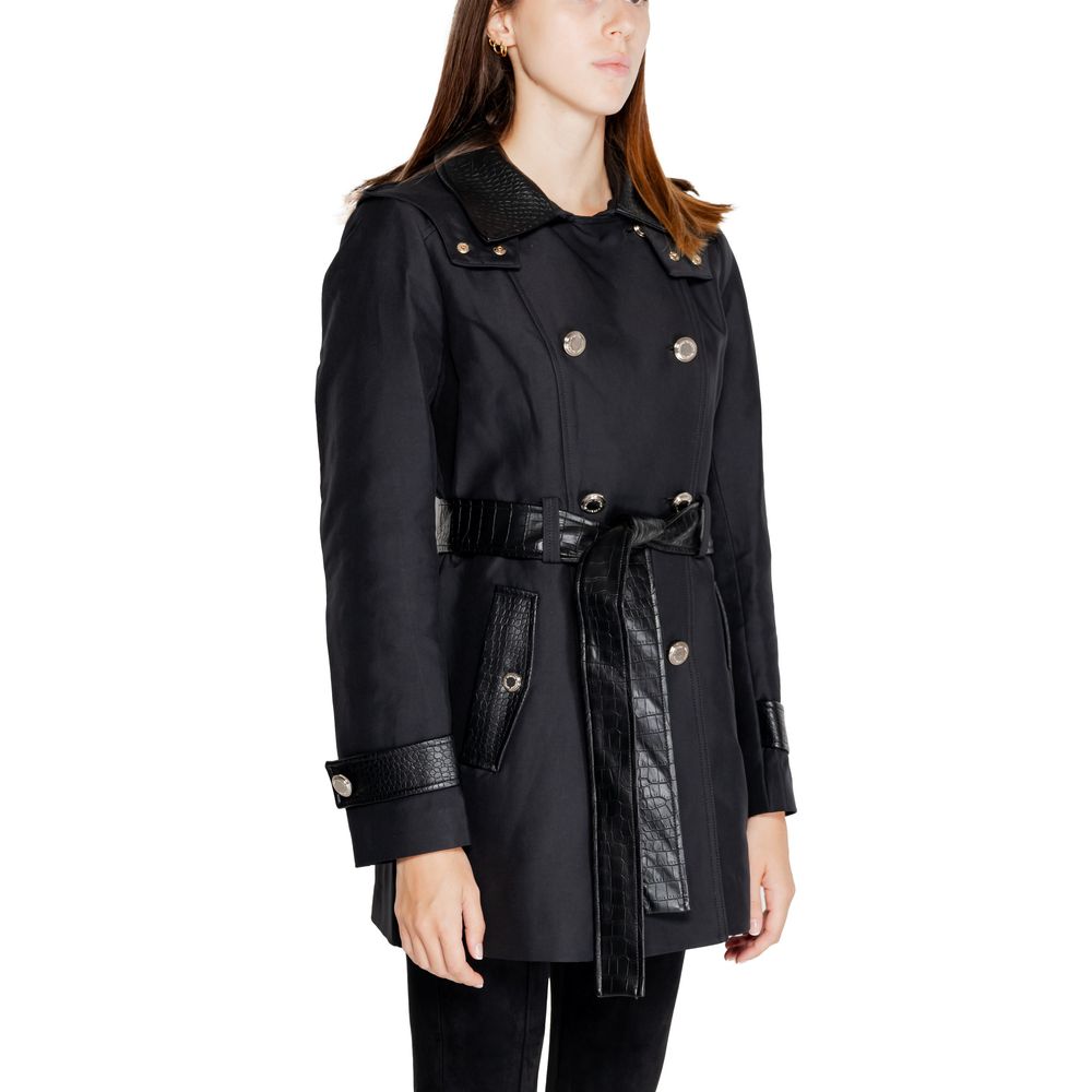 Morgan De Toi Black Polyester Trench Coat