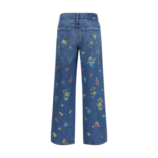 Mother Denim Blue Cotton High-Waisted Jean