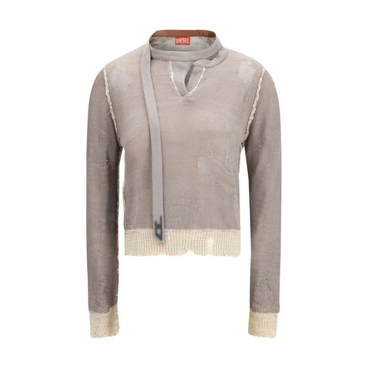 Diesel Gray Cotton Sweatshirt