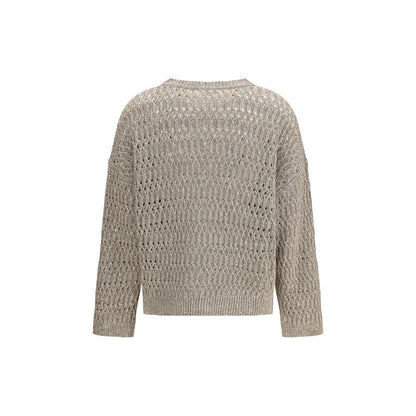 Brunello Cucinelli Beige Silk Sweatshirt