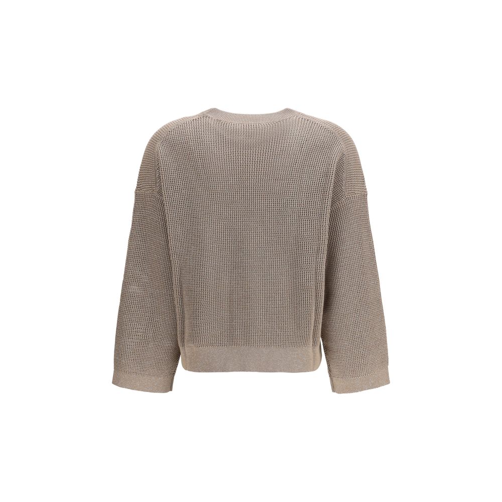 Brunello Cucinelli Gold Cotton Sweatshirt