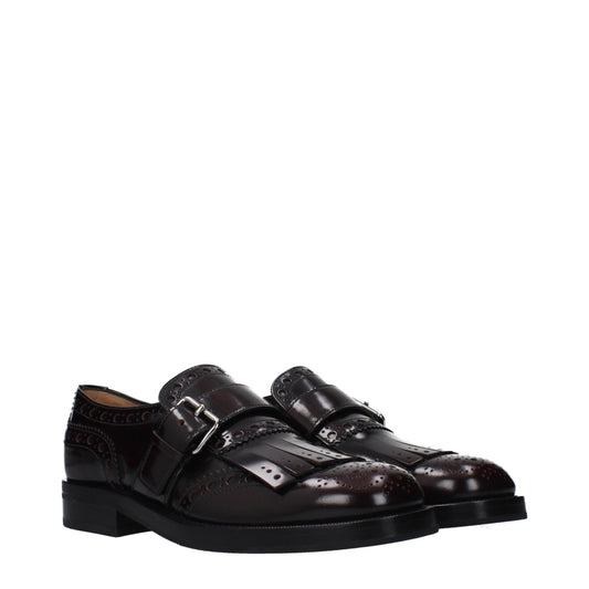 Church's Red Leather Slip-On Loafers