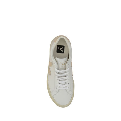 Veja White Calf Leather Bos Taurus Low Top Sneakers