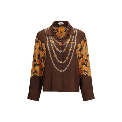 Versace Brown Fabric Shirt