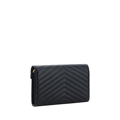 Saint Laurent Black Lamb Ovis Aries Aries Shoulder Bag