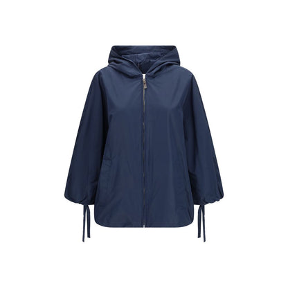 'S Max Mara Blue Polyester Trench Coat