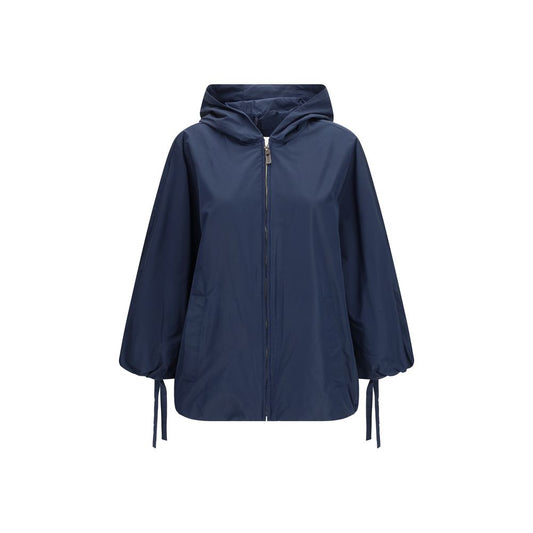 'S Max Mara Blue Polyester Trench Coat
