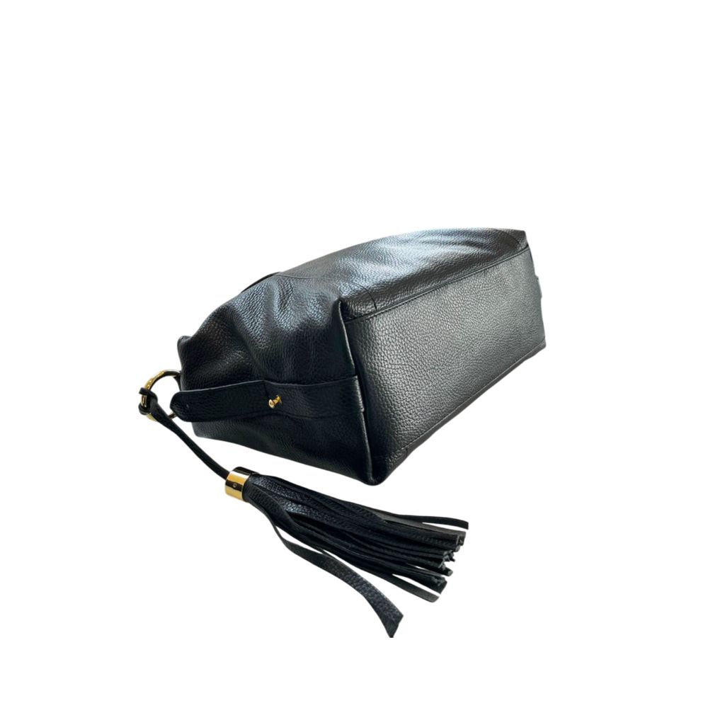 Baldinini Trend Black Leather Women Handbag