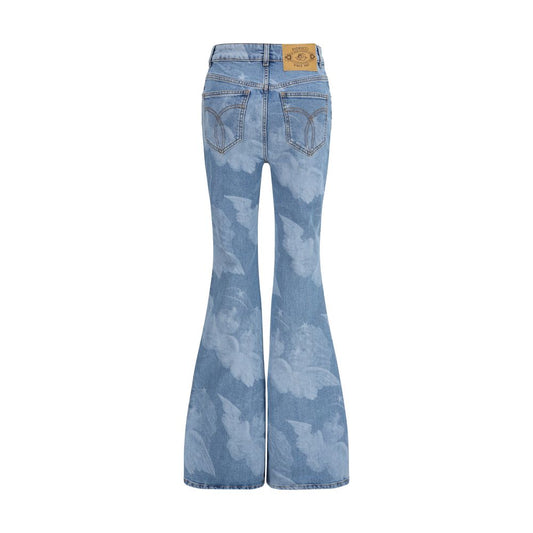 Fiorucci Blue Cotton Flared Jeans