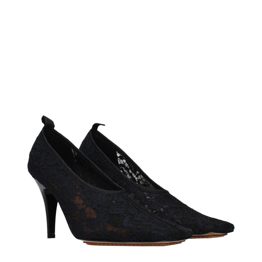 Stella McCartney Black Fabric High Heel Pumps