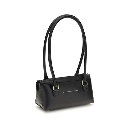 MM6 Black Calf Leather Bos Taurus Shoulder Bag