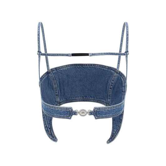 Marine Serre Blue Denim Shirt