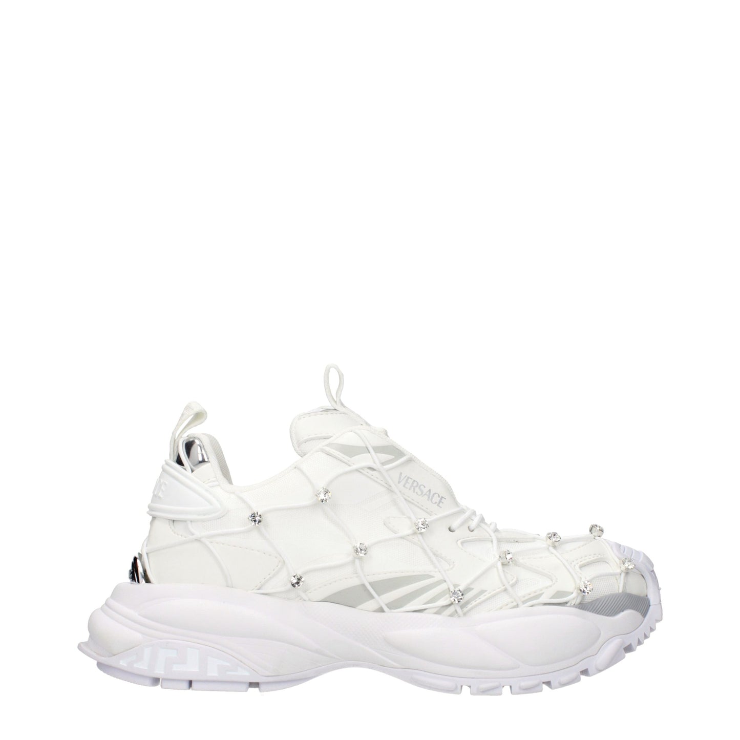 Versace White Fabric Sneakers