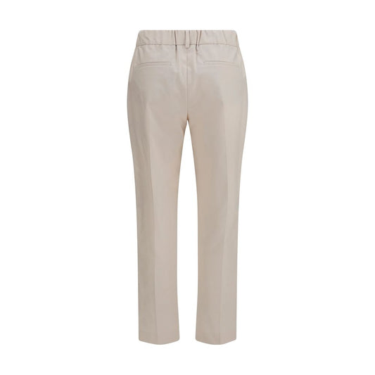 Brunello Cucinelli Beige Cotton Casual Pants