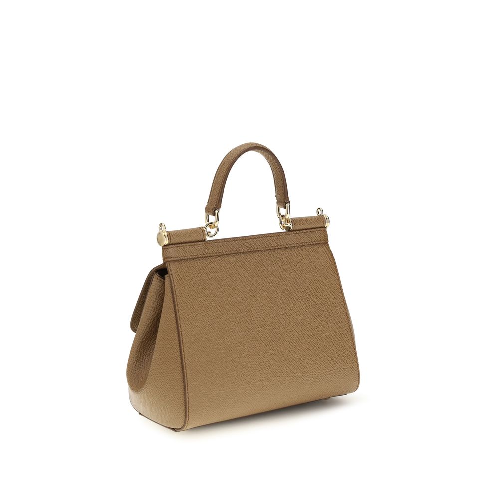Dolce & Gabbana Beige Calf Leather Bos Taurus Shoulder Bag