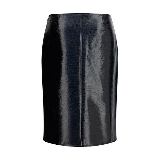 Courrèges Bordeaux Cotton Midi Skirt