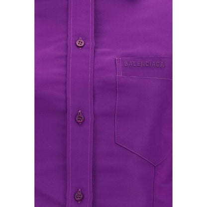 Balenciaga Purple Cotton Shirt