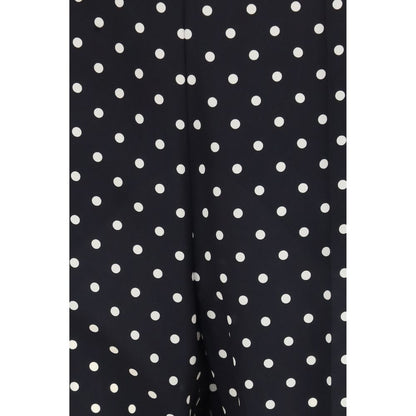 Valentino Black Silk Cropped Pants