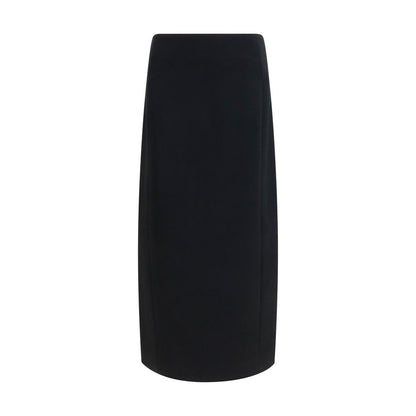 Khaite Black Acetate Long Skirt