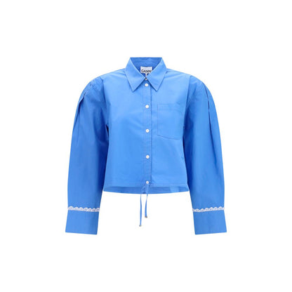 Ganni Blue Cotton Shirt
