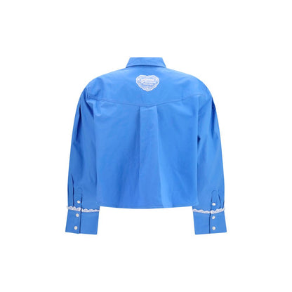 Ganni Blue Cotton Shirt