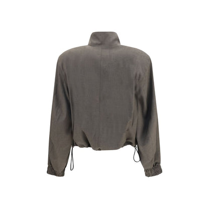 The Attico Brown Wool Oves Aries Bomber